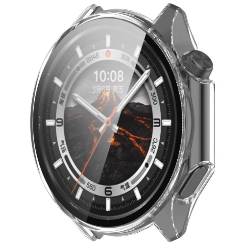 Etui ze szkłem do zegarka Bizon Case+Glass Watch do OnePlus Watch 3 / Oppo Watch X2 przezroczyste