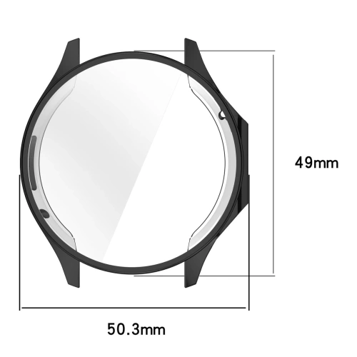 Etui z osłoną ekranu Bizon Case Watch Felipe do OnePlus Watch 3 / Oppo Watch X2 czarne