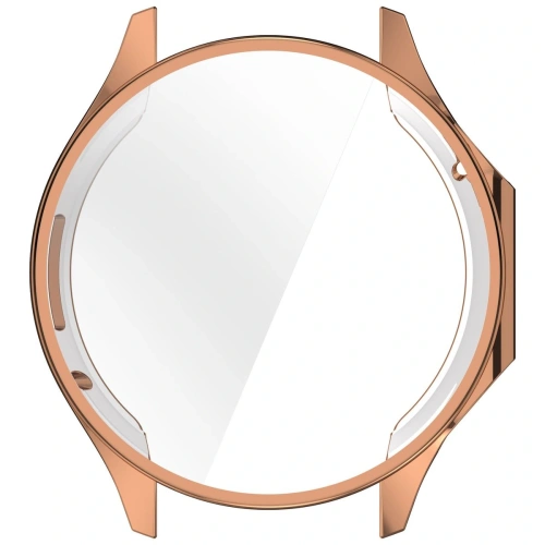 Etui z osłoną ekranu Bizon Case Watch Felipe do OnePlus Watch 3 / Oppo Watch X2 różowozłote