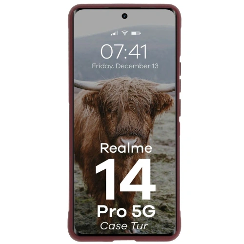 Pancerne etui Bizon Case Tur do Realme 14 Pro 5G ciemnofioletowe