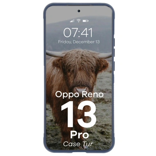 Pancerne etui Bizon Case Tur do Oppo Reno13 Pro granatowe