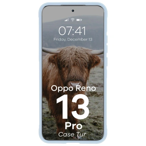 Pancerne etui Bizon Case Tur do Oppo Reno13 Pro jasnoniebieskie