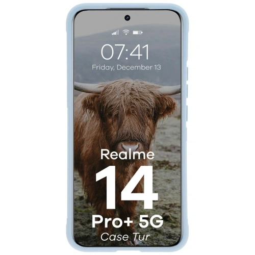 Pancerne etui Bizon Case Tur do Realme 14 Pro Plus 5G jasnoniebieskie