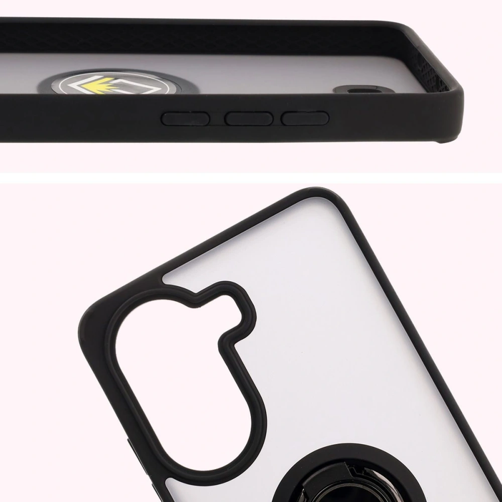 Hurtownia GSM - Etui mit Fingerhalter Bizon Case Hybrid Ring für Xiaomi Poco X7 Pro, rauchig mit schwarzem Rahmen - BIZ8868 - {ean13} - Hurt