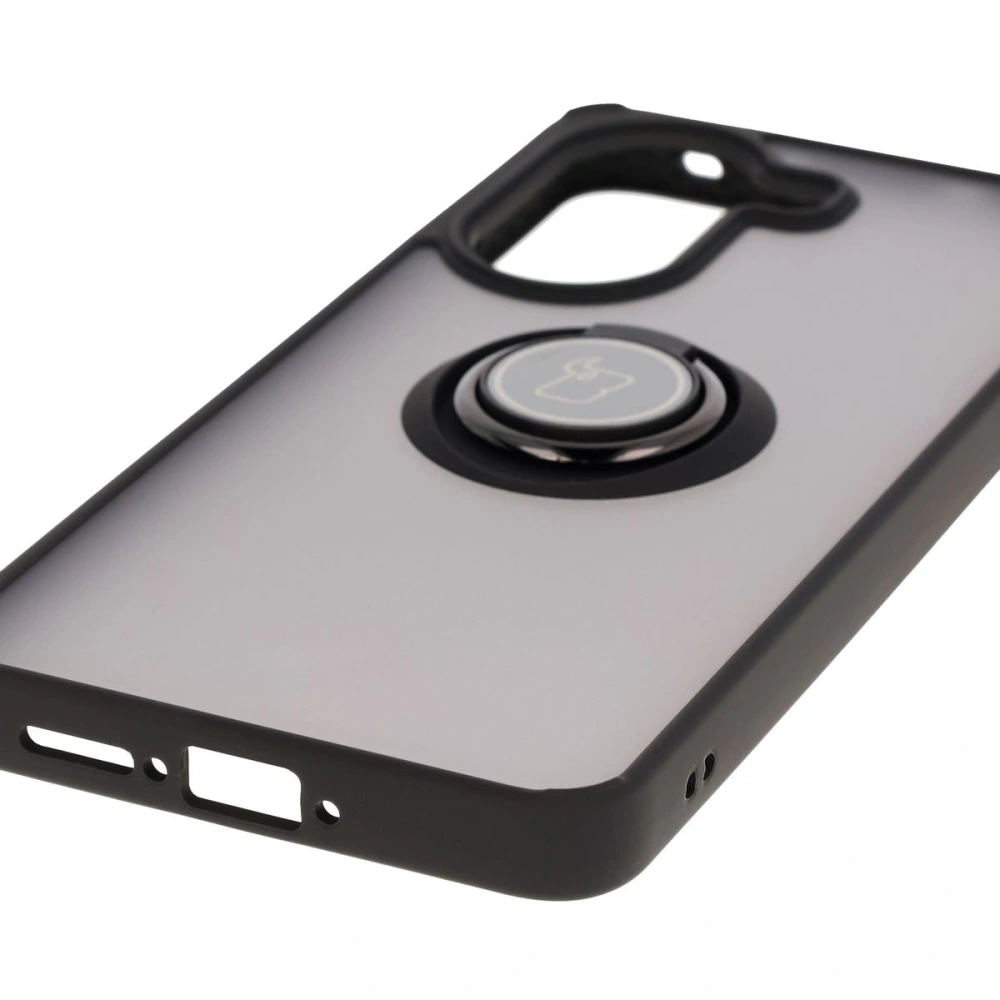 Hurtownia GSM - Etui mit Fingerhalter Bizon Case Hybrid Ring für Xiaomi Poco X7 Pro, rauchig mit schwarzem Rahmen - BIZ8868 - {ean13} - Hurt