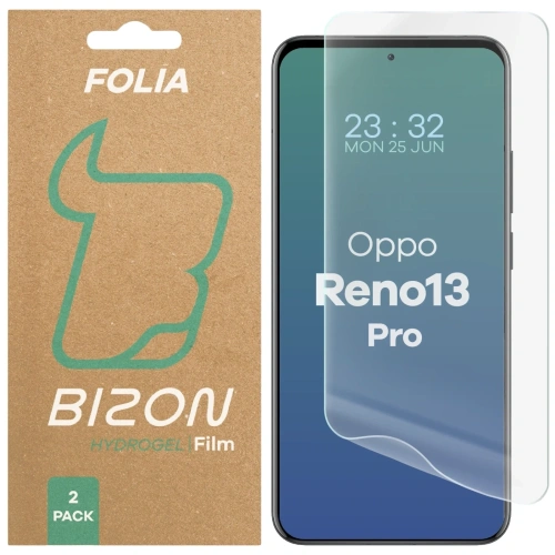 Folia hydrożelowa na ekran Bizon Glass Hydrogel Front do Oppo Reno13 Pro [2 PACK]