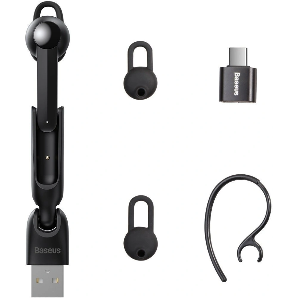 Bluetooth 5.0 sluchátka Baseus A05, USB (černá)