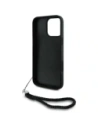 Hurtownia GSM - Etui Karl Lagerfeld pentru iPhone 16 Pro cu logo inițial matlasat și curea de lanț, negru. - KLD21994 - {ean13} - Hurt