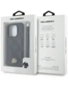Hurtownia GSM - Etui Karl Lagerfeld pentru iPhone 16 Pro cu logo inițial matlasat și curea de lanț, negru. - KLD21994 - {ean13} - Hurt