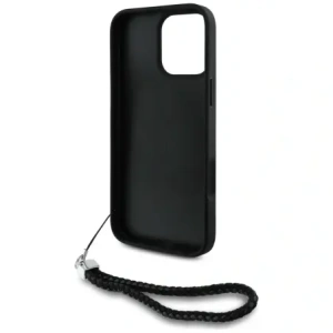 Hurtownia GSM - Etui Karl Lagerfeld Logo inițial matlasat & curea cu lanț pentru Apple iPhone 16 Pro Max negru - KLD21995 - {ean13} - Hurt