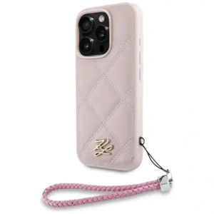 Hurtownia GSM - Etui Karl Lagerfeld prošívané s iniciálami a řetízkem pro Apple iPhone 16 Pro v růžové barvě - KLD21997 - {ean13} - Hurt