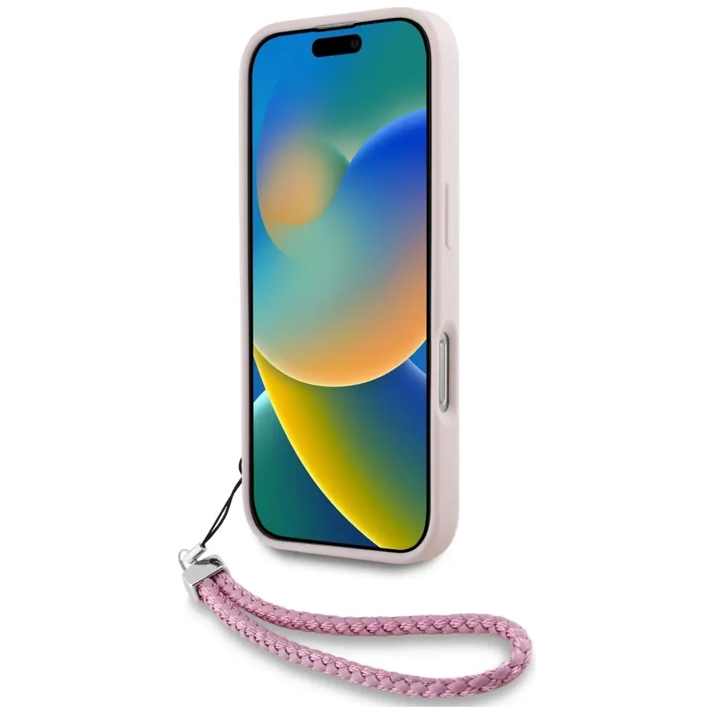 Hurtownia GSM - Etui Karl Lagerfeld prošívané s iniciálami a řetízkem pro Apple iPhone 16 Pro v růžové barvě - KLD21997 - {ean13} - Hurt