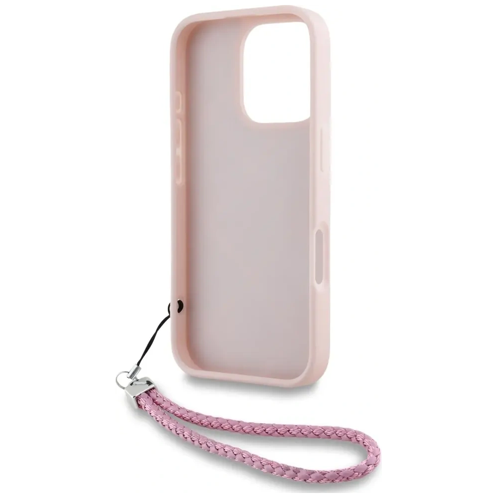 Hurtownia GSM - Etui Karl Lagerfeld prošívané s iniciálami a řetízkem pro Apple iPhone 16 Pro v růžové barvě - KLD21997 - {ean13} - Hurt