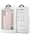 Hurtownia GSM - Etui Karl Lagerfeld prošívané s iniciálami a řetízkem pro Apple iPhone 16 Pro v růžové barvě - KLD21997 - {ean13} - Hurt