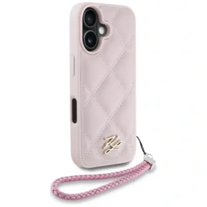 Hurtownia GSM - Etui Karl Lagerfeld Quilted Initial Logo & Chain Strap pentru Apple iPhone 16 roz. - KLD21998 - {ean13} - Hurt