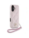 Wholesale Case Karl Lagerfeld Quilted Initial Logo & Chain Strap for Apple iPhone 16 pink - KLD21998 - {ean13} - Hurt