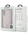 Wholesale Case Karl Lagerfeld Quilted Initial Logo & Chain Strap for Apple iPhone 16 pink - KLD21998 - {ean13} - Hurt