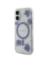 Hurtownia GSM - Etui Guess Resin Flowers Glitter MagSafe pro Apple iPhone 16 fialové - GUE4495 - {ean13} - Hurt