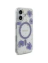 Hurtownia GSM - Etui Guess Resin Flowers Glitter MagSafe pro Apple iPhone 16 fialové - GUE4495 - {ean13} - Hurt
