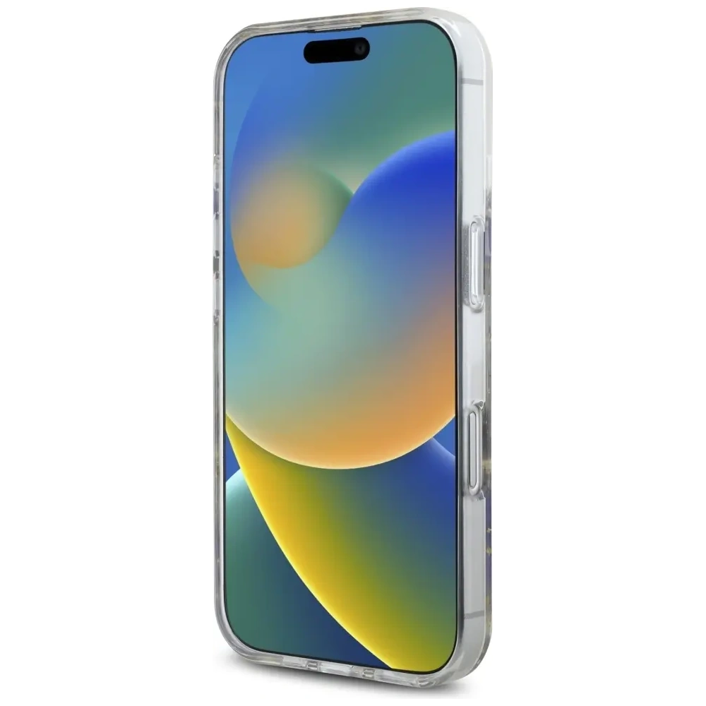 Hurtownia GSM - Etui Guess gyanta virágokkal és csillámokkal MagSafe Apple iPhone 16-hoz lila - GUE4495 - {ean13} - Hurt
