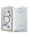 Hurtownia GSM - Etui Guess Resin Flowers Glitter MagSafe pro Apple iPhone 16 fialové - GUE4495 - {ean13} - Hurt