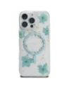 Wholesale Case Guess Resin Flowers Glitter MagSafe for Apple iPhone 16 Pro Max turquoise - GUE4498 - {ean13} - Hurt