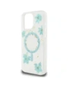 Wholesale Case Guess Resin Flowers Glitter MagSafe for Apple iPhone 16 Pro Max turquoise - GUE4498 - {ean13} - Hurt