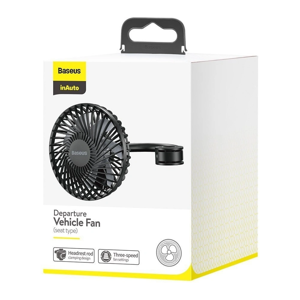 Wholesale Baseus Departure Vehicle Fan Mounted on Backseat Black - BSU1485BLK - {ean13} - Hurt