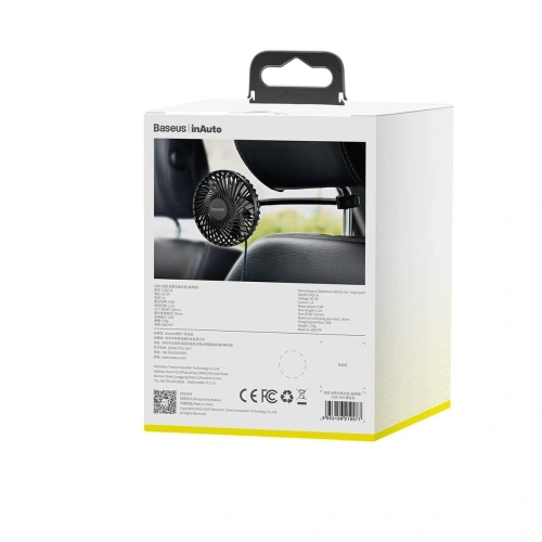 Wentylator samochodowy Baseus Departure na zagłówek (czarny)