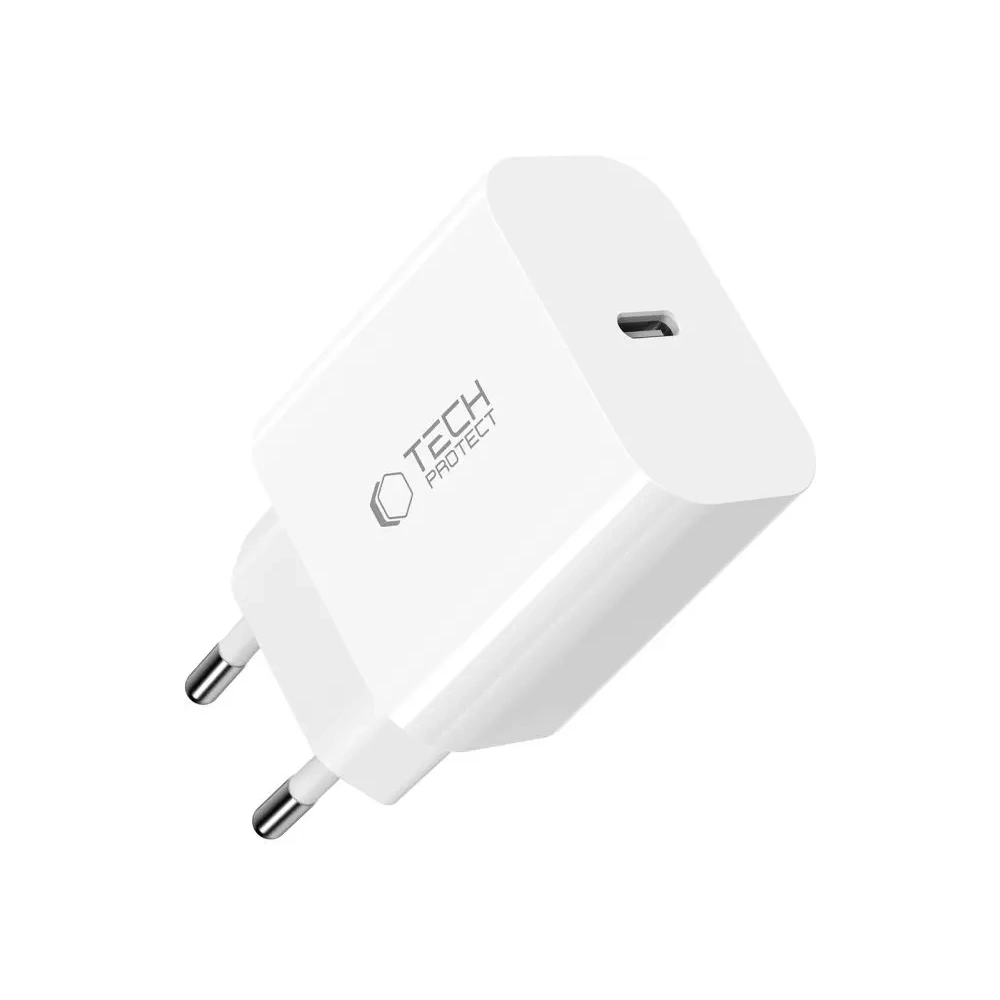 Hurtownia GSM - Tech-Protect NC20W 1-port USB-C Hálózati Töltő PD 20W + Lightning Kábel Fehér - THP4067 - {ean13} - Hurt