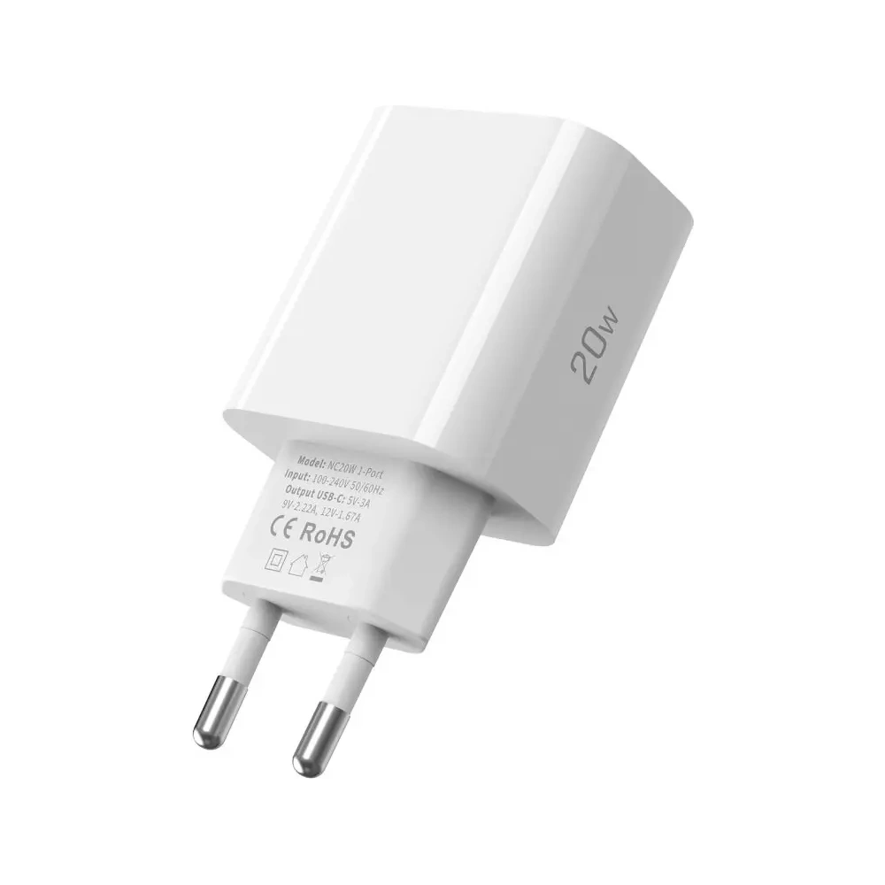 Hurtownia GSM - Tech-Protect NC20W 1-port USB-C Hálózati Töltő PD 20W + Lightning Kábel Fehér - THP4067 - {ean13} - Hurt