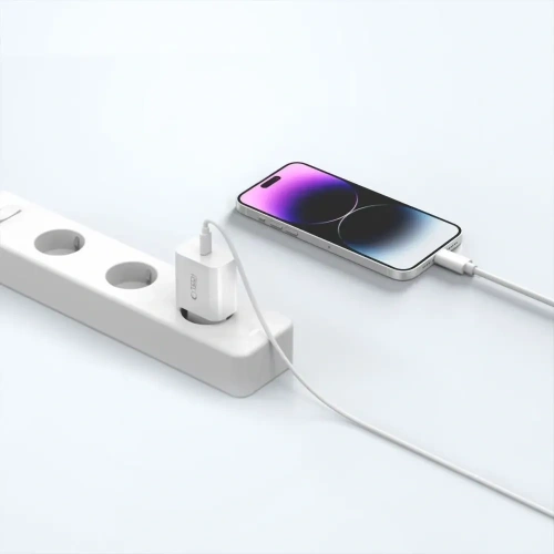 Ładowarka sieciowa Tech-Protect NC20W 1-port USB-C Network Charger PD 20W + Lightning Cable White