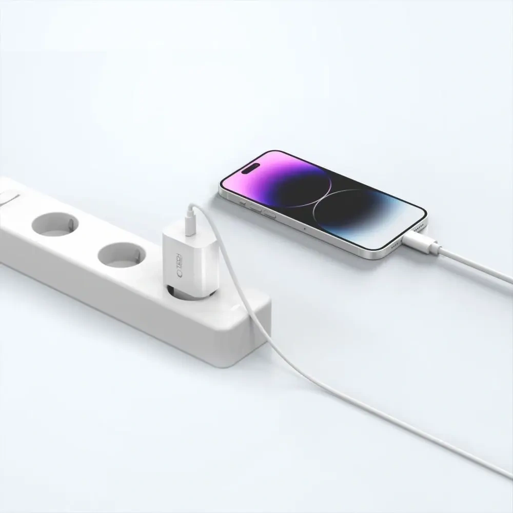 Hurtownia GSM - Tech-Protect NC20W 1-port USB-C Hálózati Töltő PD 20W + Lightning Kábel Fehér - THP4067 - {ean13} - Hurt