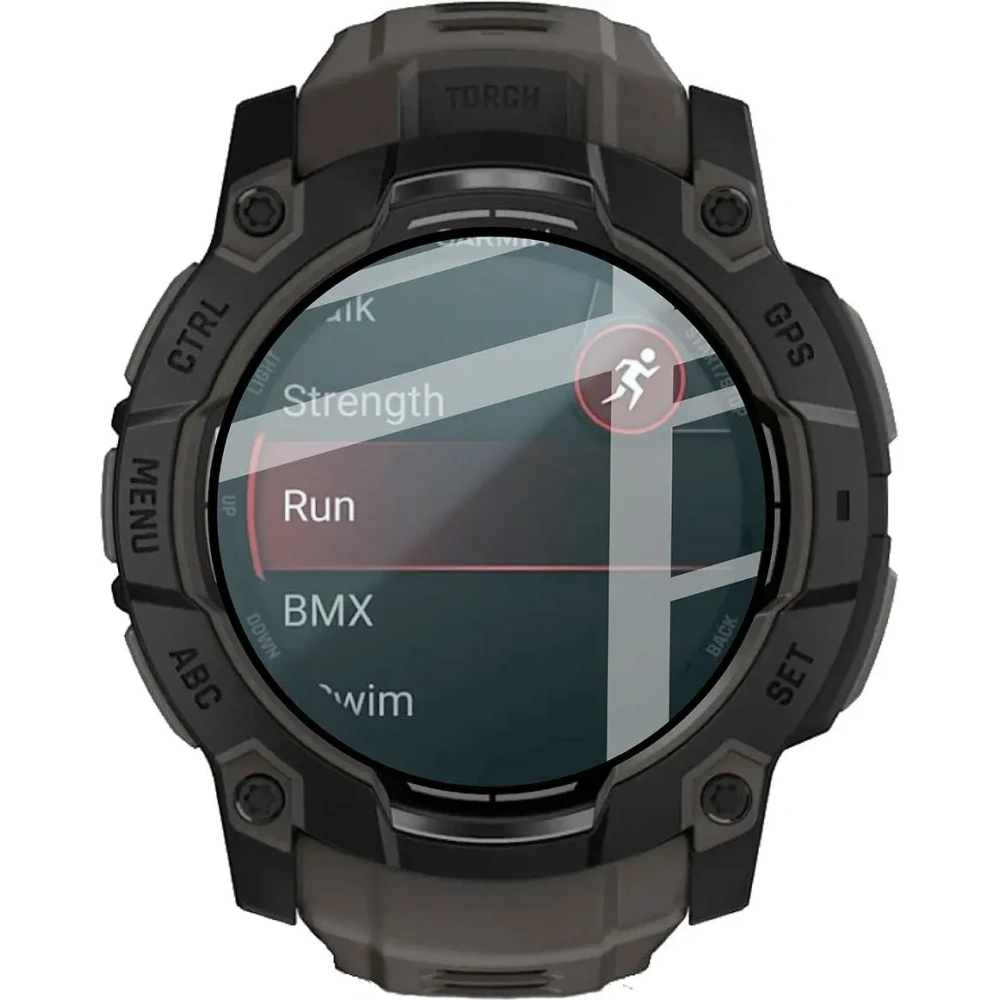 Hurtownia GSM - Ceas din sticlă Bizon Edge Hybrid Garmin Instinct 3 50 mm negru - BIZ8870 - {ean13} - Hurt