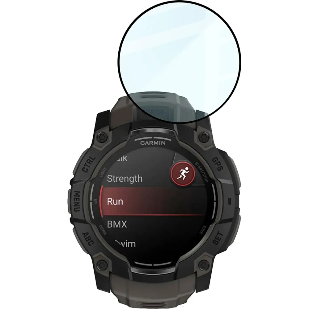 Hurtownia GSM - Bizon skleněné hodinky Edge Hybrid Garmin Instinct 3 50 mm černé - BIZ8870 - {ean13} - Hurt