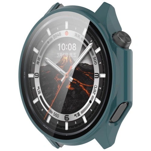 Etui ze szkłem do zegarka Bizon Case+Glass Watch do OnePlus Watch 3 / Oppo Watch X2 zielone