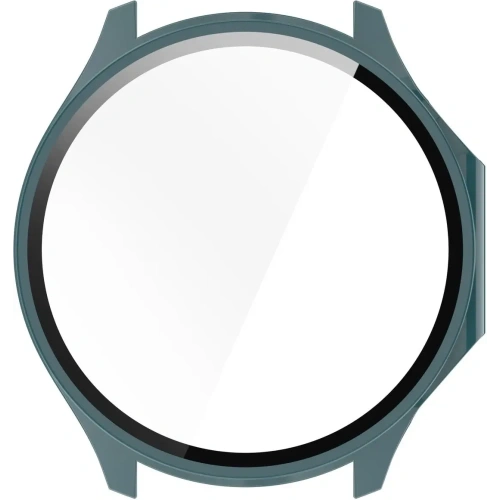 Etui ze szkłem do zegarka Bizon Case+Glass Watch do OnePlus Watch 3 / Oppo Watch X2 zielone