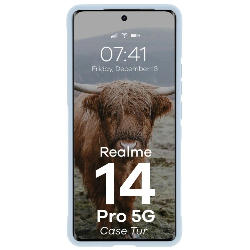 Pancerne etui Bizon Case Tur do Realme 14 Pro 5G jasnoniebieskie