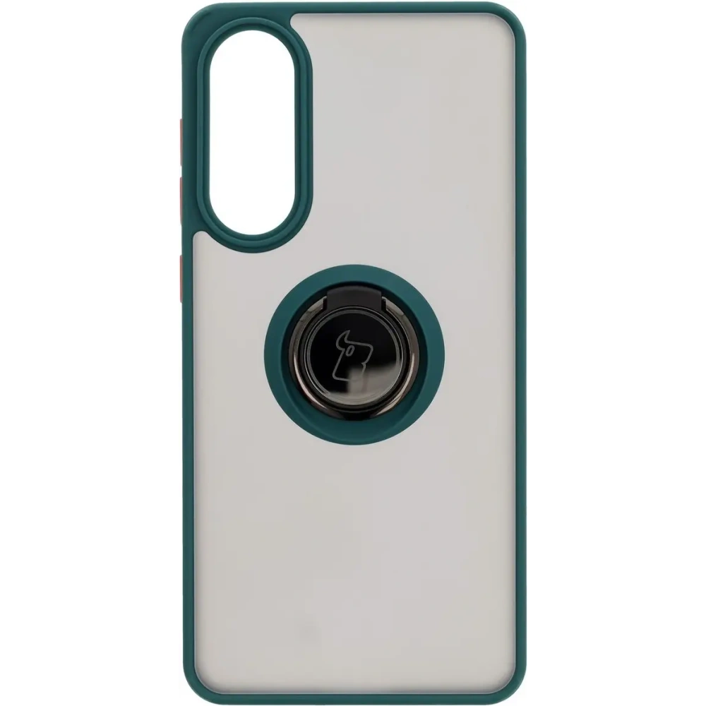 Wholesale Bizon Case Hybrid Ring Samsung Galaxy S25 Edge smoky with a dark green frame - BIZ8877 - {ean13} - Hurt
