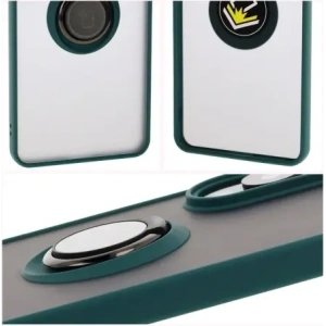 Wholesale Bizon Case Hybrid Ring Samsung Galaxy S25 Edge smoky with a dark green frame - BIZ8877 - {ean13} - Hurt