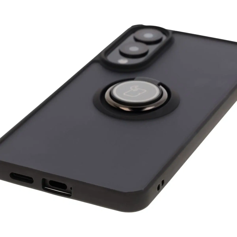 Wholesale Bizon Case Hybrid Ring Samsung Galaxy S25 Edge smoky with a black frame - BIZ8878 - {ean13} - Hurt