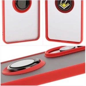 Wholesale Bizon Case Hybrid Ring Samsung Galaxy S25 Edge smoky with a red frame - BIZ8879 - {ean13} - Hurt