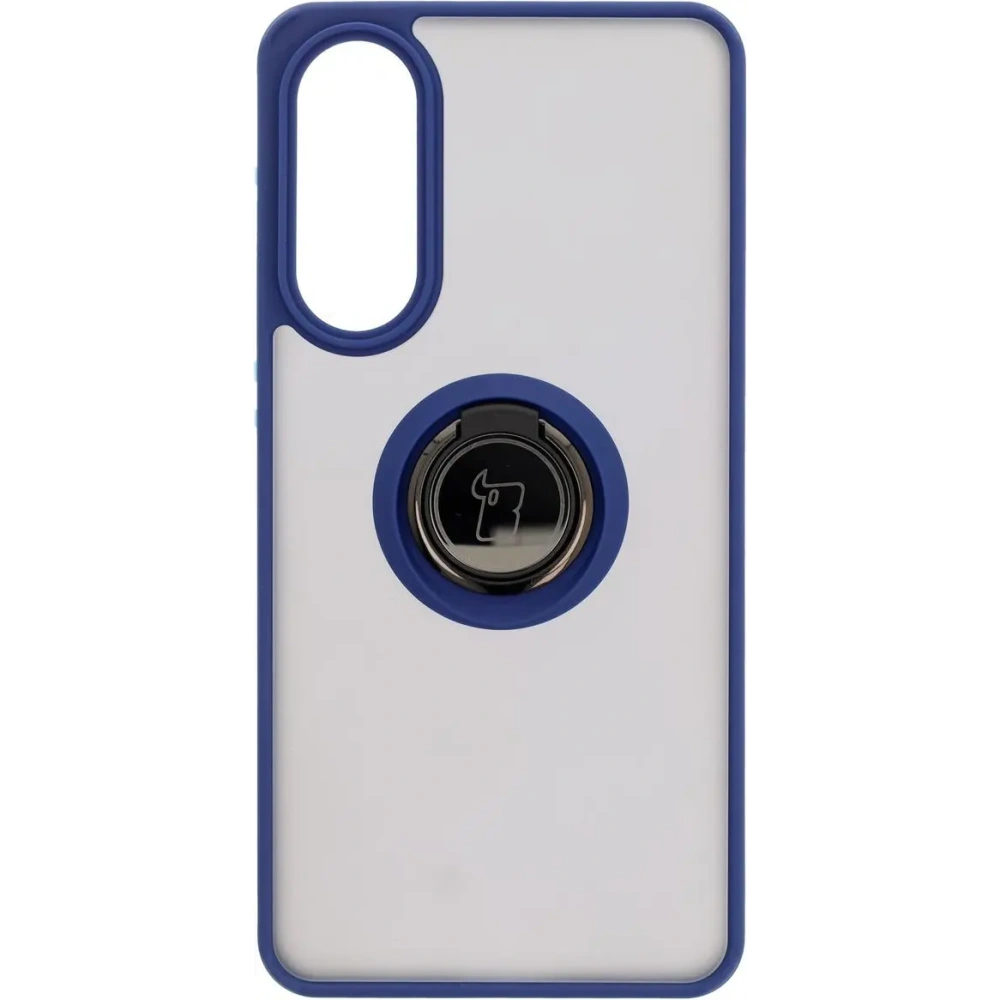 Wholesale Bizon Case Hybrid Ring Samsung Galaxy S25 Edge smoky with a dark blue frame - BIZ8880 - {ean13} - Hurt