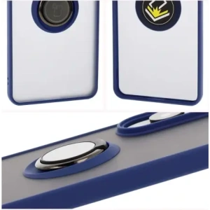 Wholesale Bizon Case Hybrid Ring Samsung Galaxy S25 Edge smoky with a dark blue frame - BIZ8880 - {ean13} - Hurt