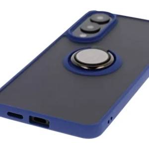 Wholesale Bizon Case Hybrid Ring Samsung Galaxy S25 Edge smoky with a dark blue frame - BIZ8880 - {ean13} - Hurt