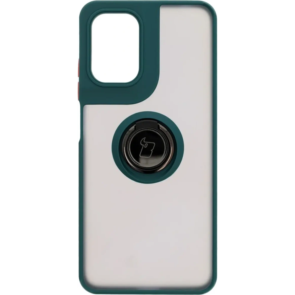 Wholesale Bizon Case Hybrid Ring Motorola Moto G05 / E15 smoky with a dark green frame - BIZ8881 - {ean13} - Hurt