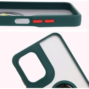 Wholesale Bizon Case Hybrid Ring Motorola Moto G05 / E15 smoky with a dark green frame - BIZ8881 - {ean13} - Hurt