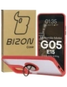 Bizon Case Hybrid Ring Motorola Moto G05 / E15 rauchig mit rotem Rahmen