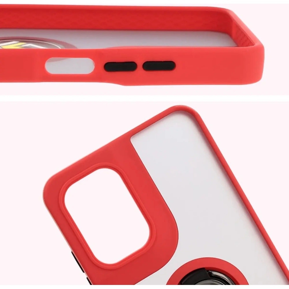 Hurtownia GSM - Bizon Case Hybrid Ring Motorola Moto G05 / E15 rauchig mit rotem Rahmen - BIZ8883 - {ean13} - Hurt