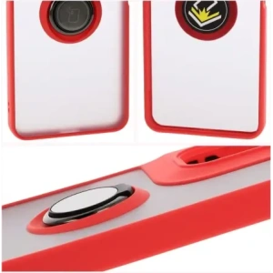 Wholesale Bizon Case Hybrid Ring Motorola Moto G05 / E15 smoky with a red frame - BIZ8883 - {ean13} - Hurt
